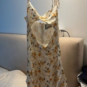 Reformation Yellow Floral Mini Dress
